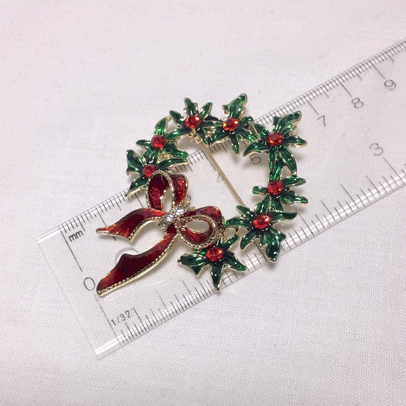 🍏50% OFF/3+... Christmas Wreath Brooch/Pendant - Picture 12 of 14